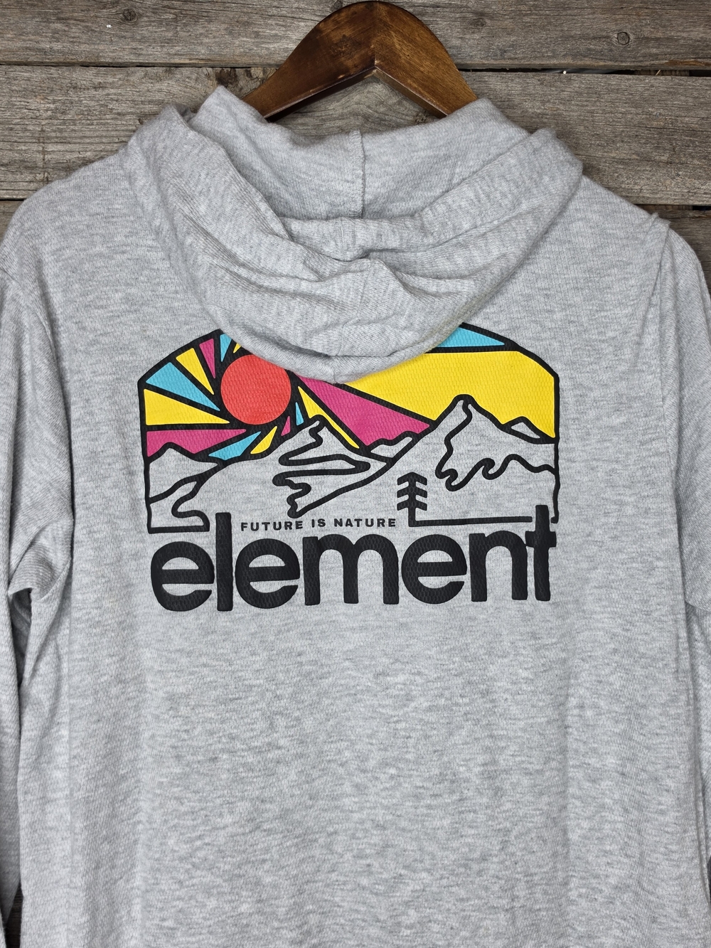 Element Gray Hoodie with Bright Mountain Graphic